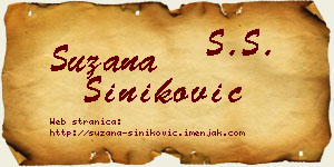 Suzana Šiniković vizit kartica
